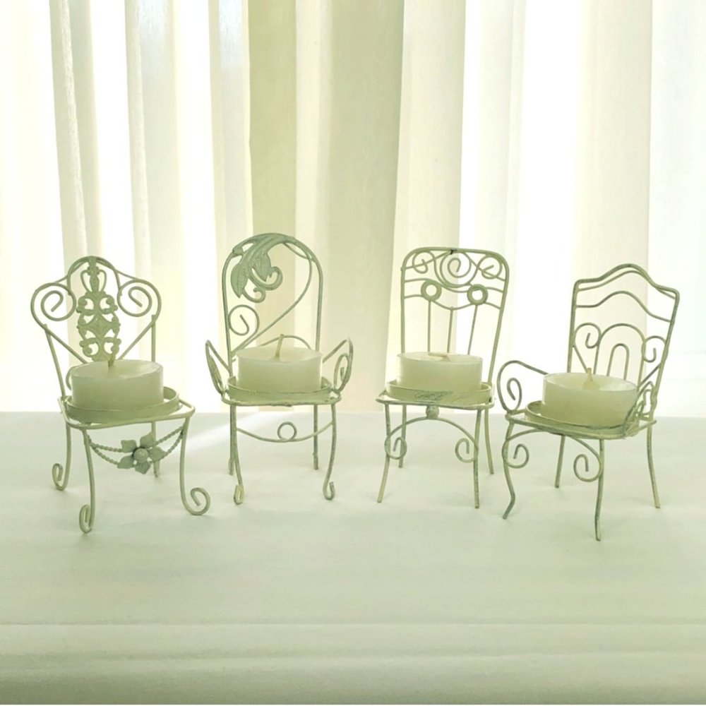 (4) Kate Aspen Novelty Chair Tealight Candles NIB
